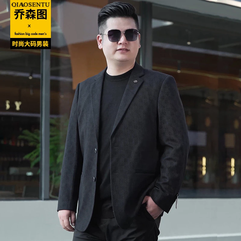加肥加大码西装外套男秋冬中年胖子肥佬商务休闲抗皱单西西服上衣
