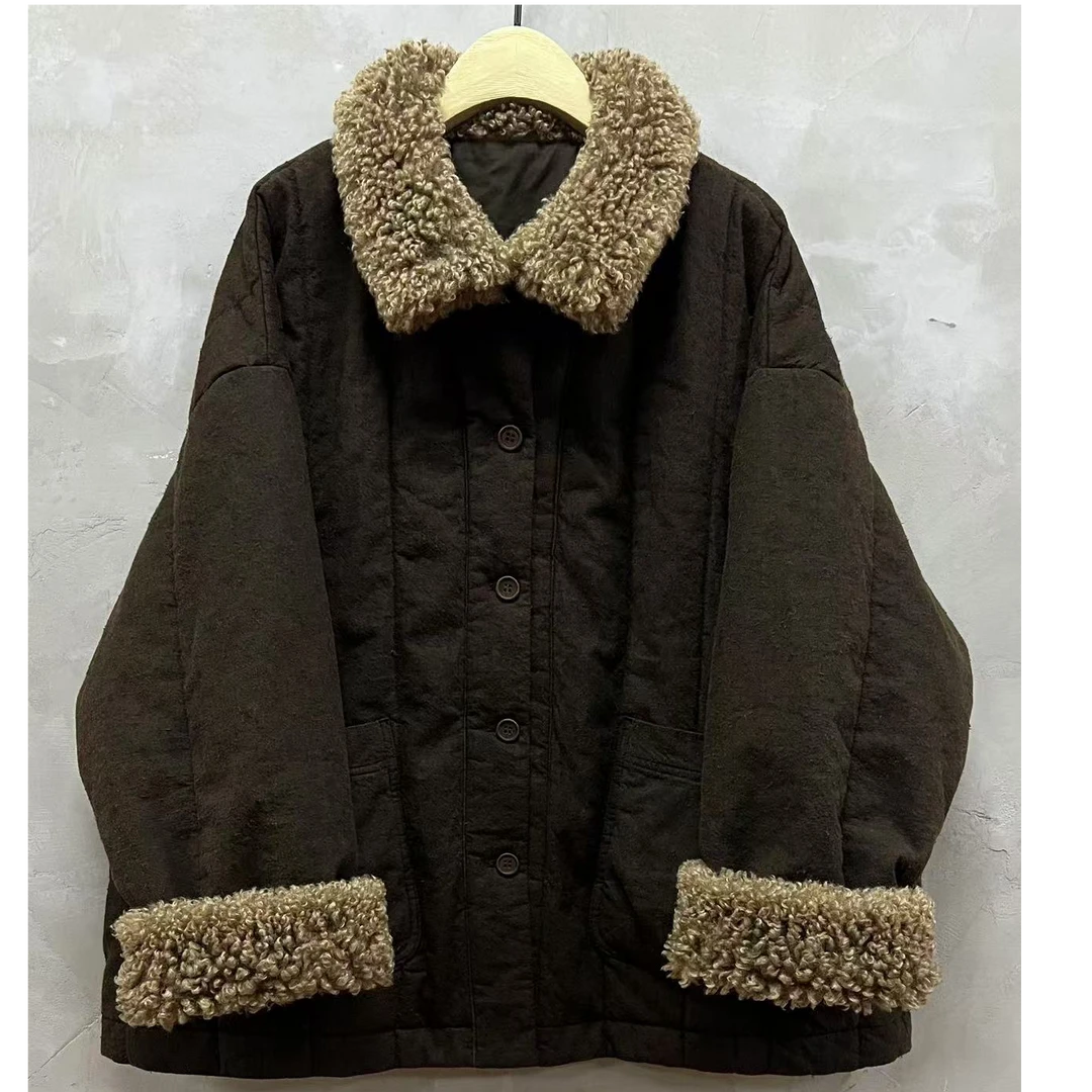 西子分享 3392 古蘭木 亚麻  加厚 保暖 冬季 【棉衣】