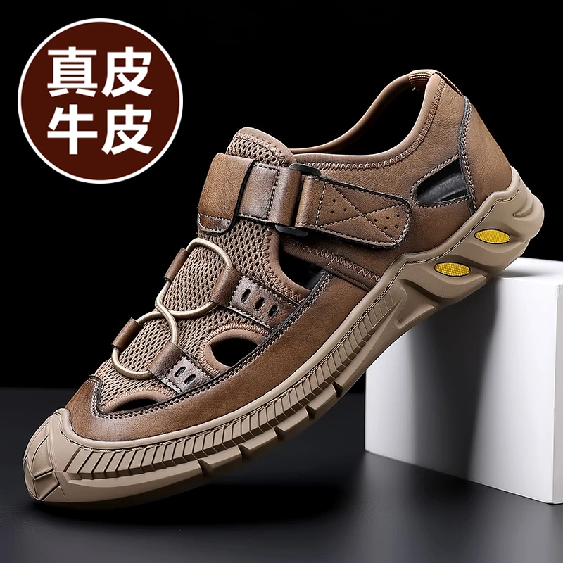 2024夏季新款凉鞋男男士休闲鞋镂空网面透气沙滩鞋的登山鞋洞洞鞋