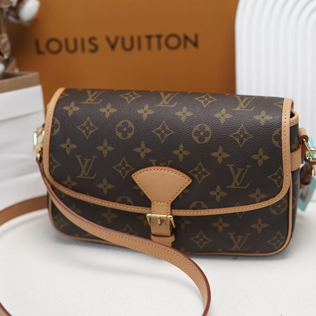 99新 LouisVuitton/路易威登 Diane老花法棍包腋下包