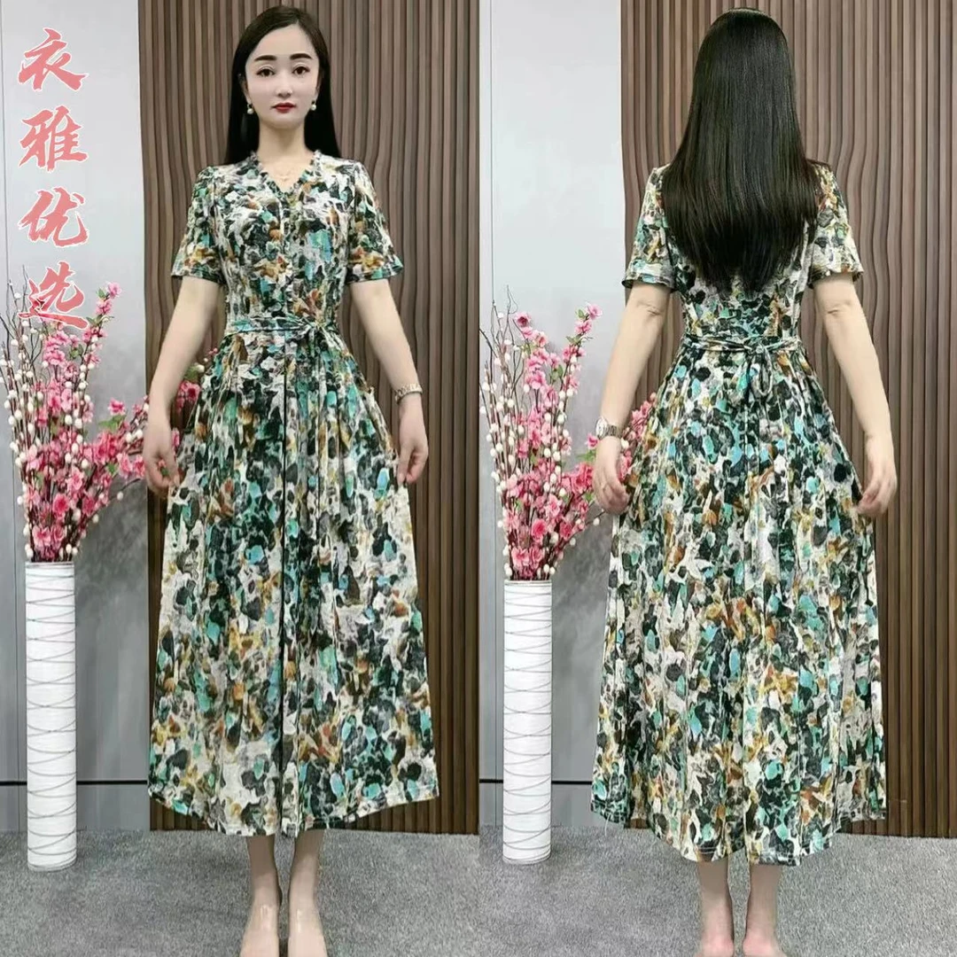 【衣雅严选】3226-415新品冰雪丝弹力缎贵气显瘦花边领连衣裙