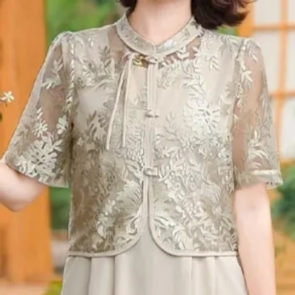 【衣雅严选】8105-624新品新中式双面重工刺绣款开衫外套