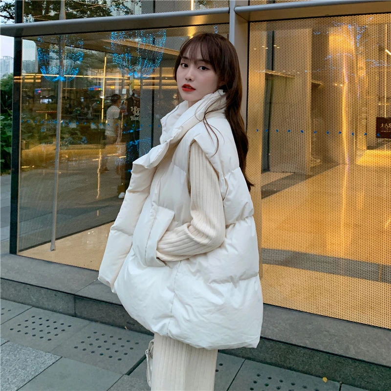 波司澄波司豋羽绒马甲女2023年新款宽韩版宽松外穿无袖马夹面包服