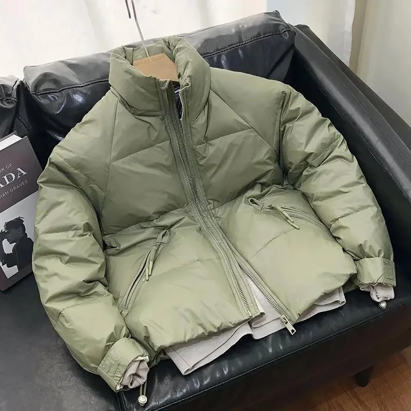波司澄波司澄2023年新款立领羽绒服男短款外套白鸭绒保暖时尚斜拉