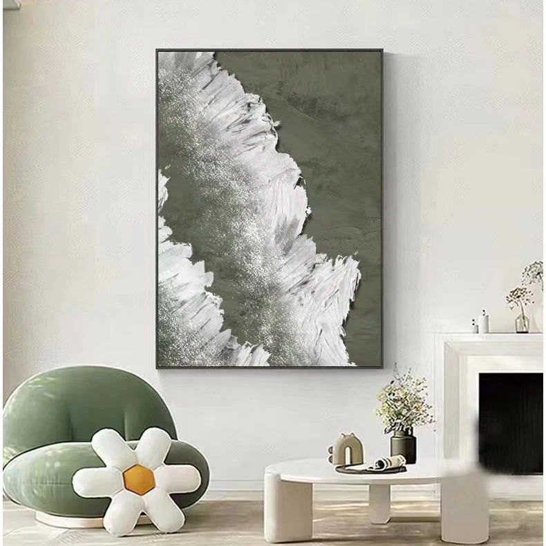 现代客厅抽象大海壁画沙发背景墙落地挂画过道玄关装饰画