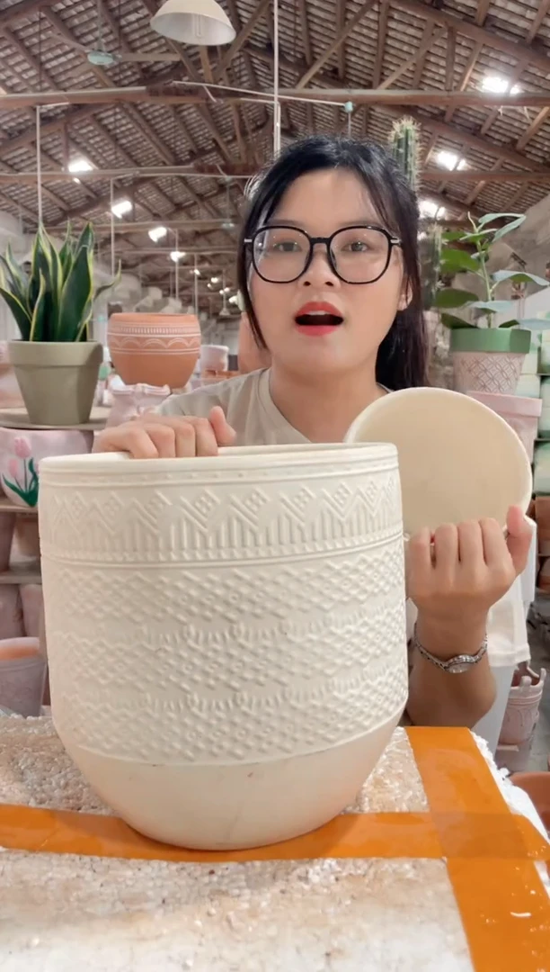 【闪购商品】红陶20CM以下119白陶中号口21高21