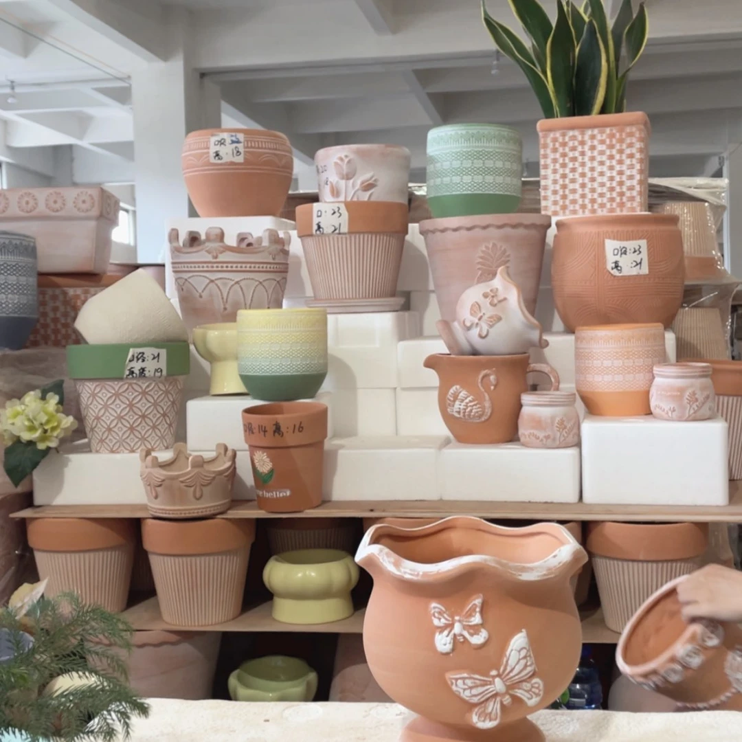 【闪购商品】红陶20CM（含）-50CM（不含）擦白双蝶15-16