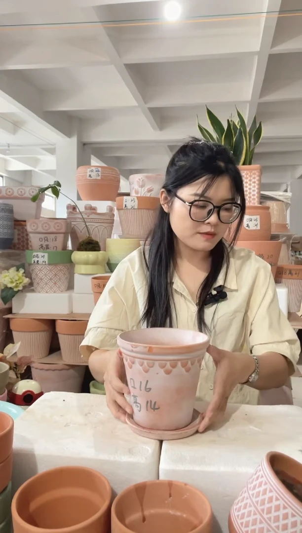 【闪购商品】红陶20CM以下带托复古巴洛克16-14