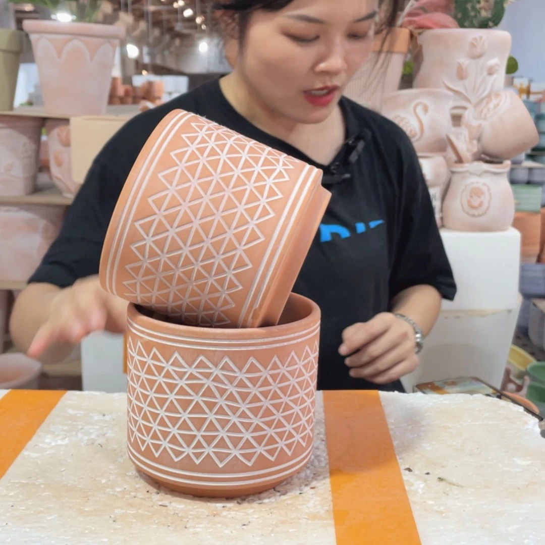 【闪购商品】红陶20CM（含）-50CM（不含）复古三角12-11两个
