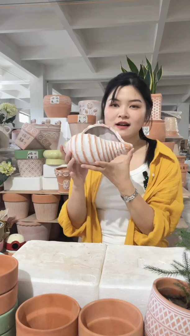 【闪购商品】红陶20CM以下复古海螺小号21-13-13