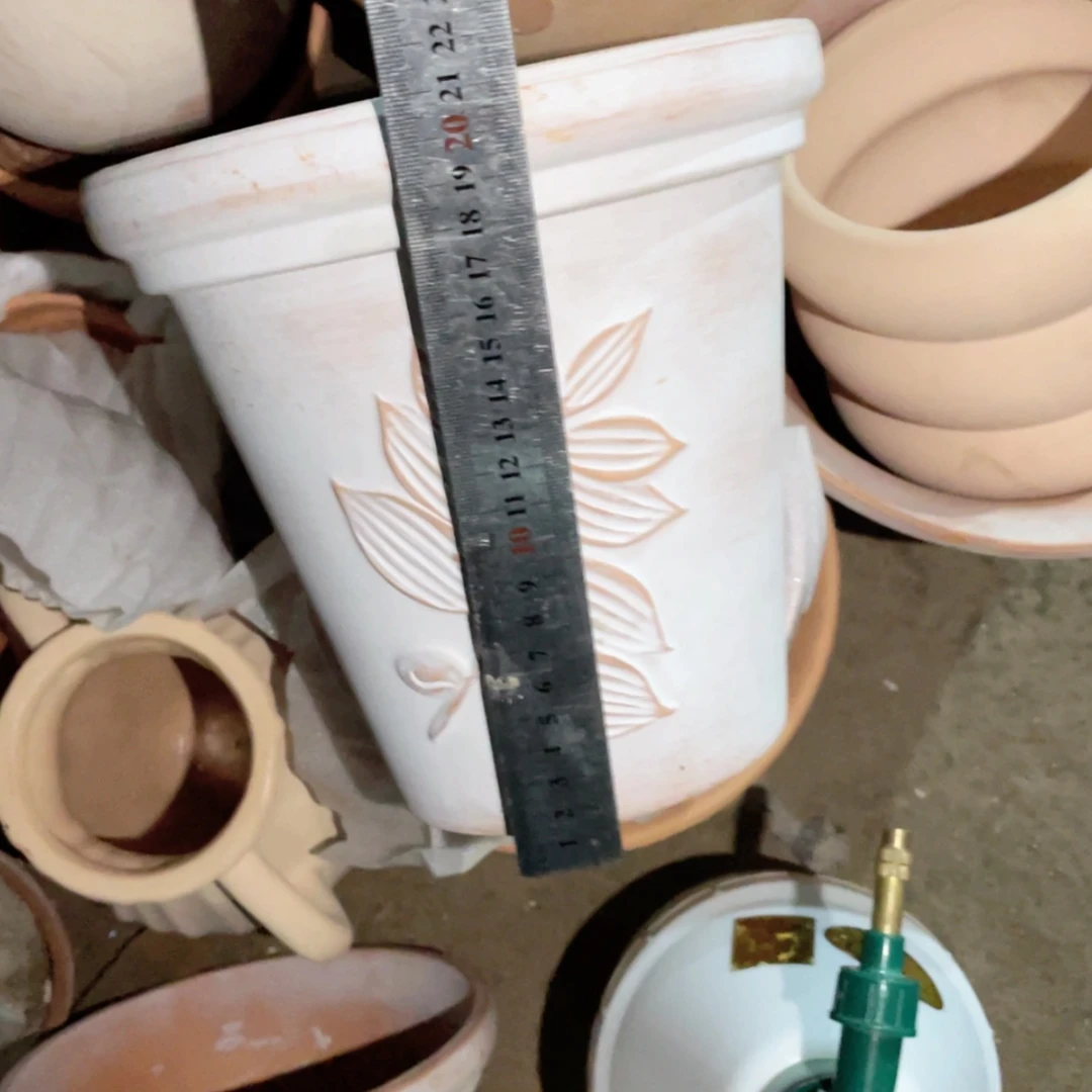 【闪购商品】红陶20CM以下微瑕复古枫叶中号口20高20