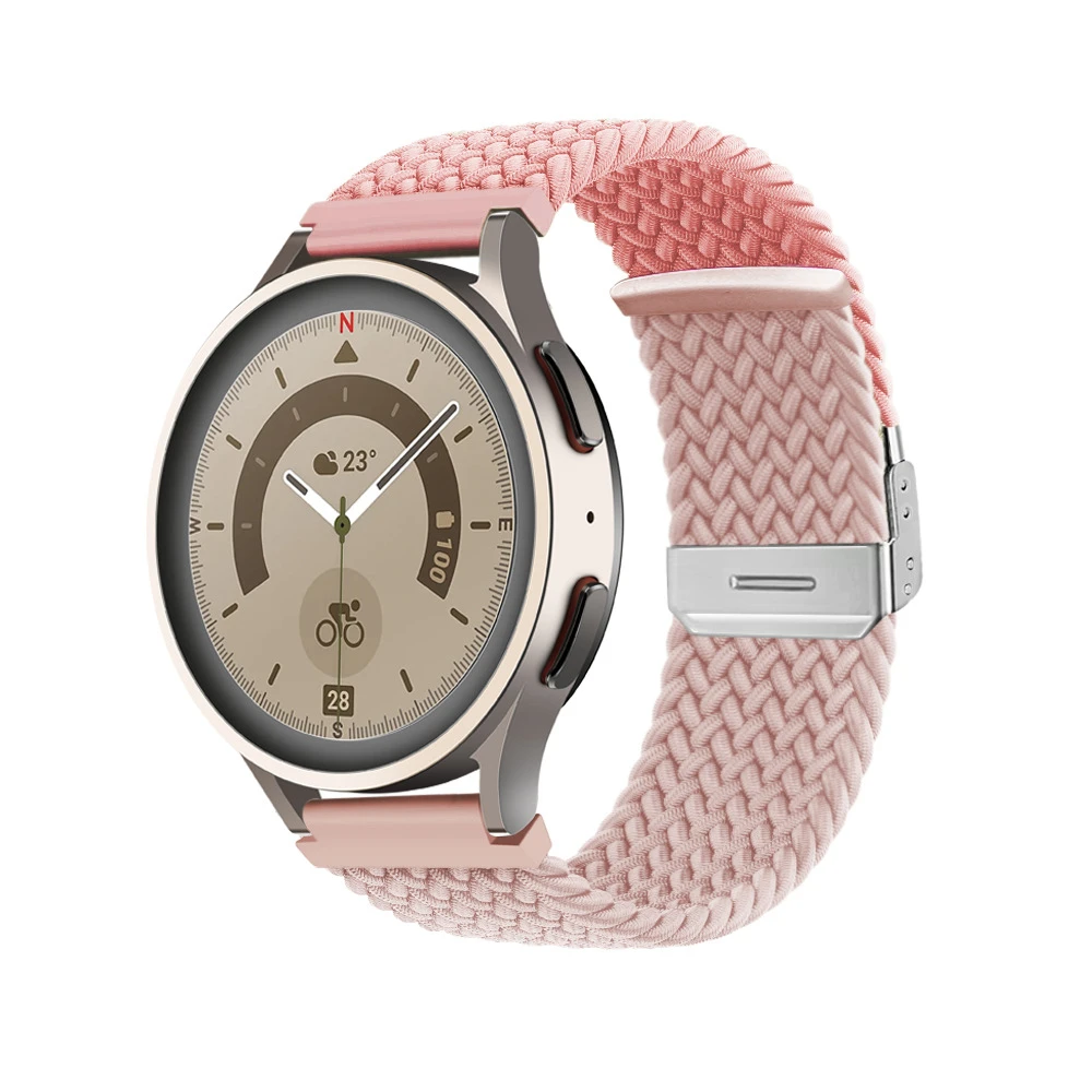 适用华为gt4/3 pro三星watch4/5/6卡扣弹力编织尼龙表带22mm/18mm