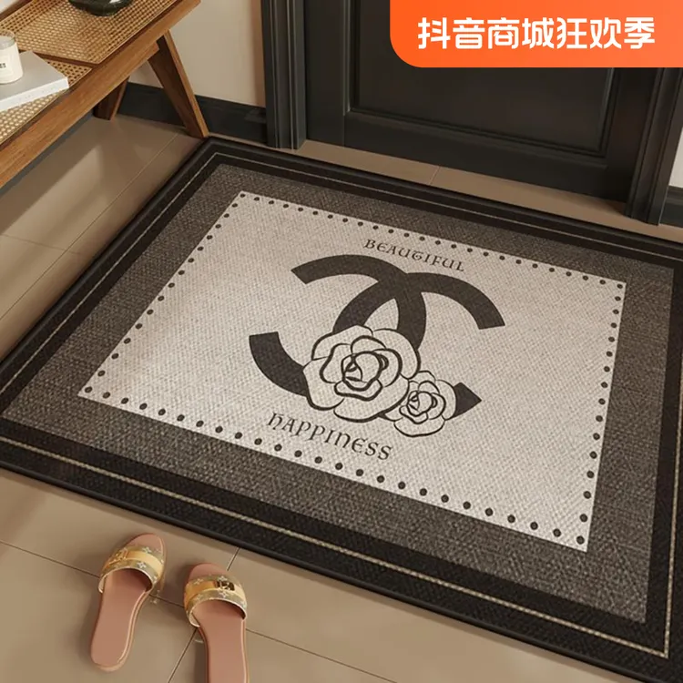 法式小香风入户门地垫高级感进门脚垫子轻奢门口地毯防滑家用新款
