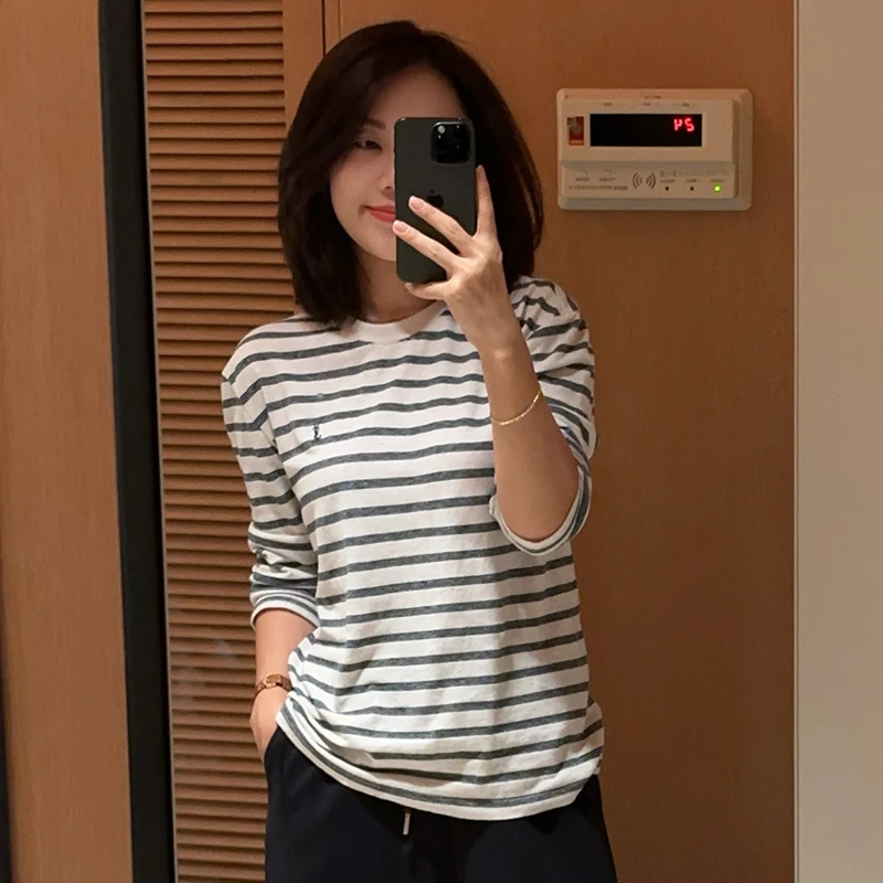 XIYE&W【长袖条纹T】条纹T恤