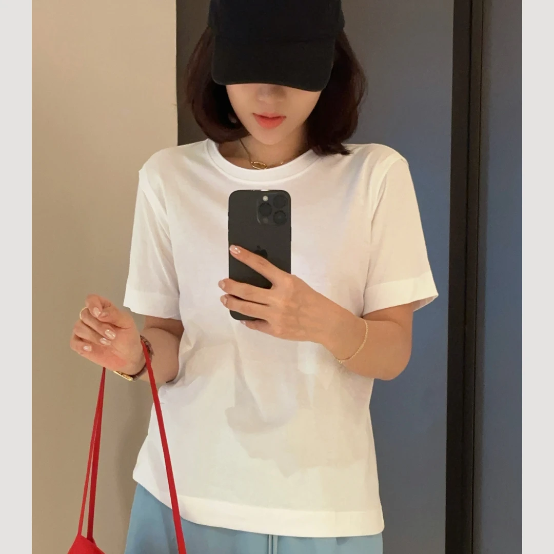 XIYE&W【卷领边T】纯色T恤