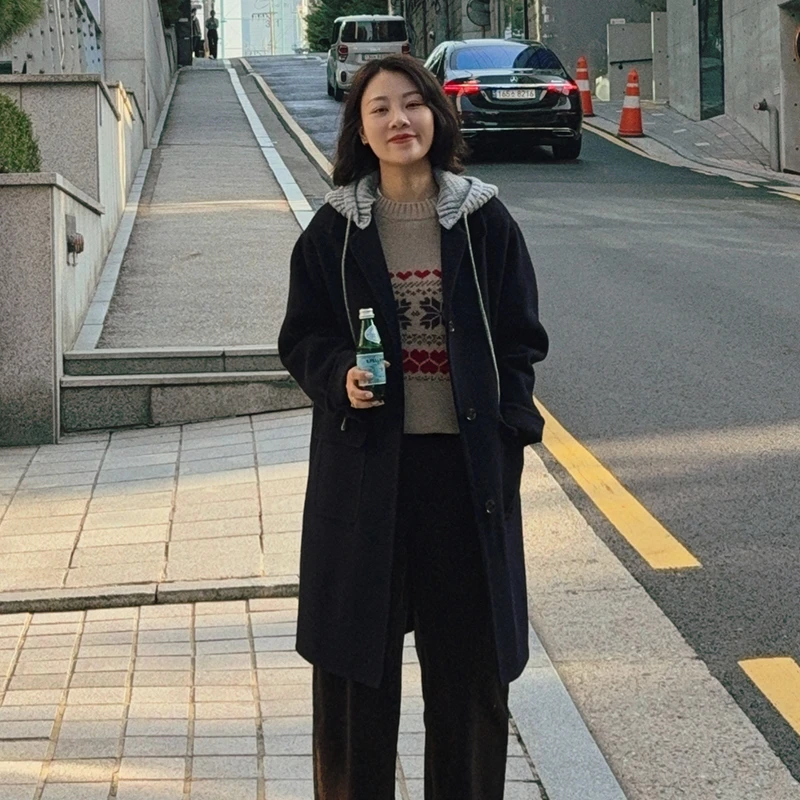 XIYE&W【带帽大衣】连帽大衣外套