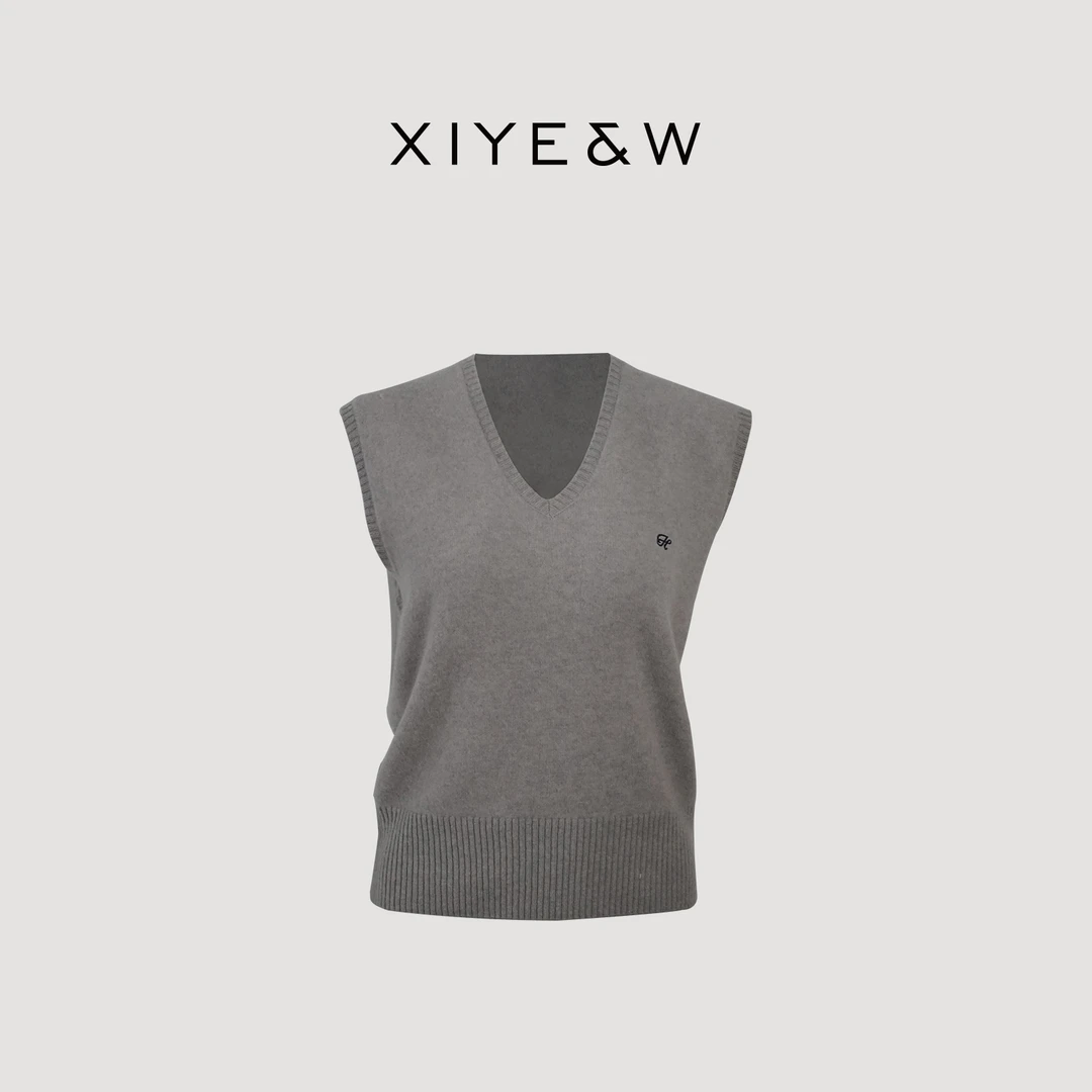 XIYE&W【三色马甲】纯色轻奢无袖马甲