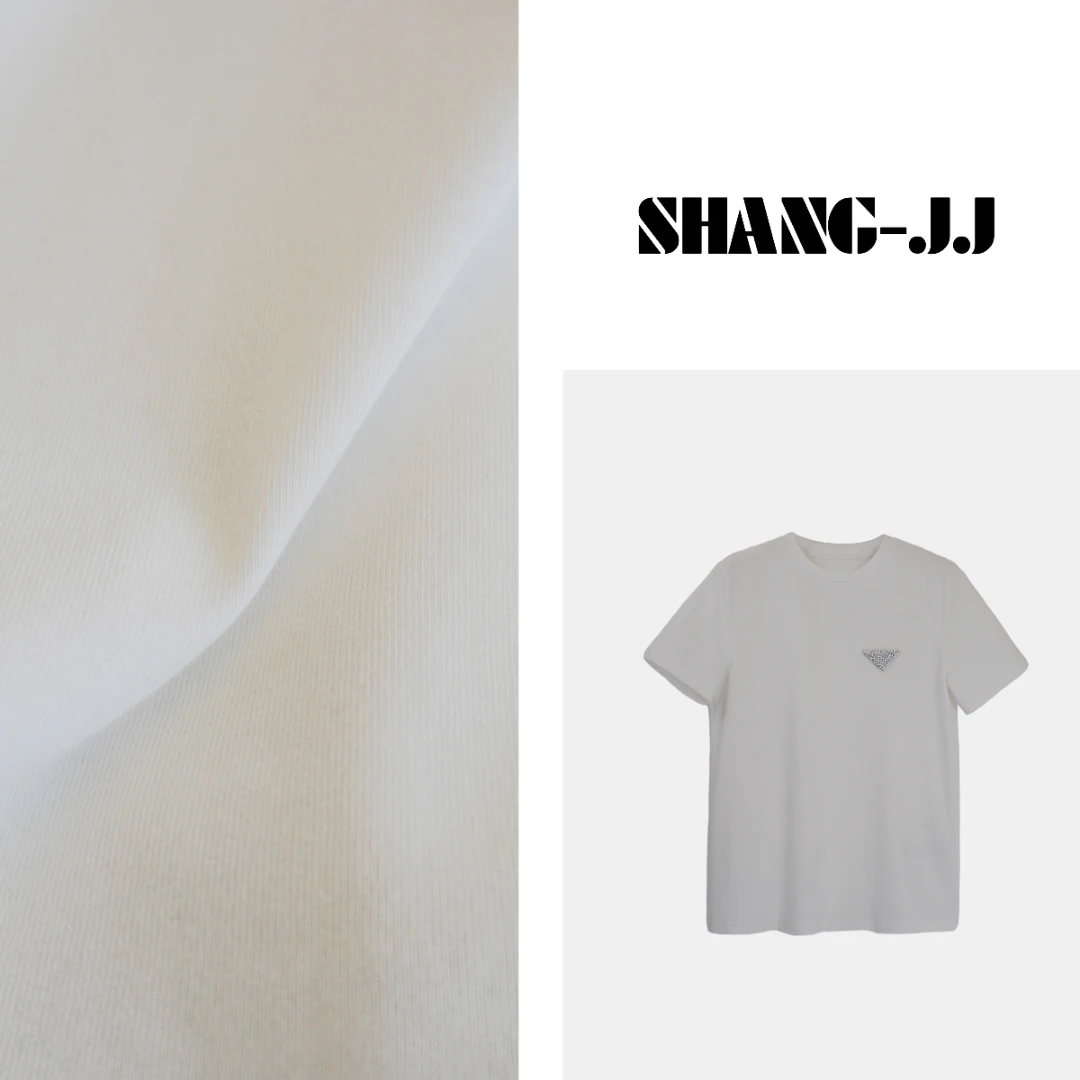 【烫钻三角标】纯手工烫钻圆领百搭休闲打底上衣T恤q130028p