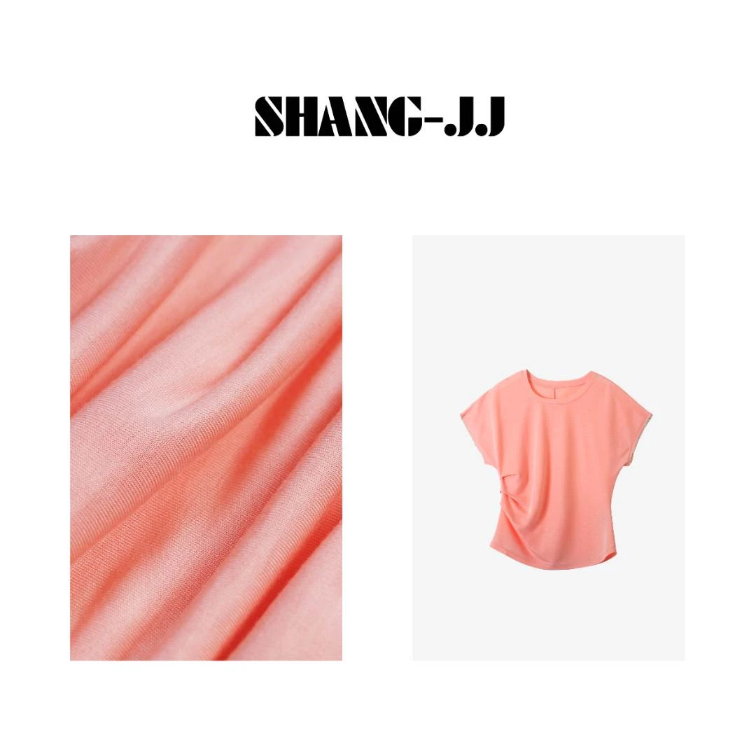 SHANG-JJ【胭脂扣】24新款时尚重工镶钻百搭夏季圆领T恤q130921p