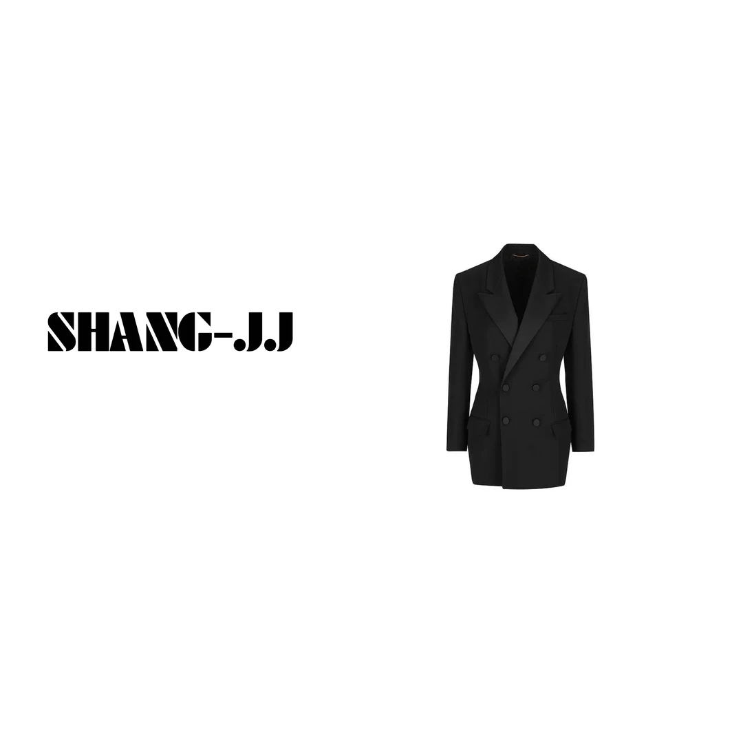SHANG-JJ【24吸烟装】高品质高克重经典戗驳领小西装q131614p