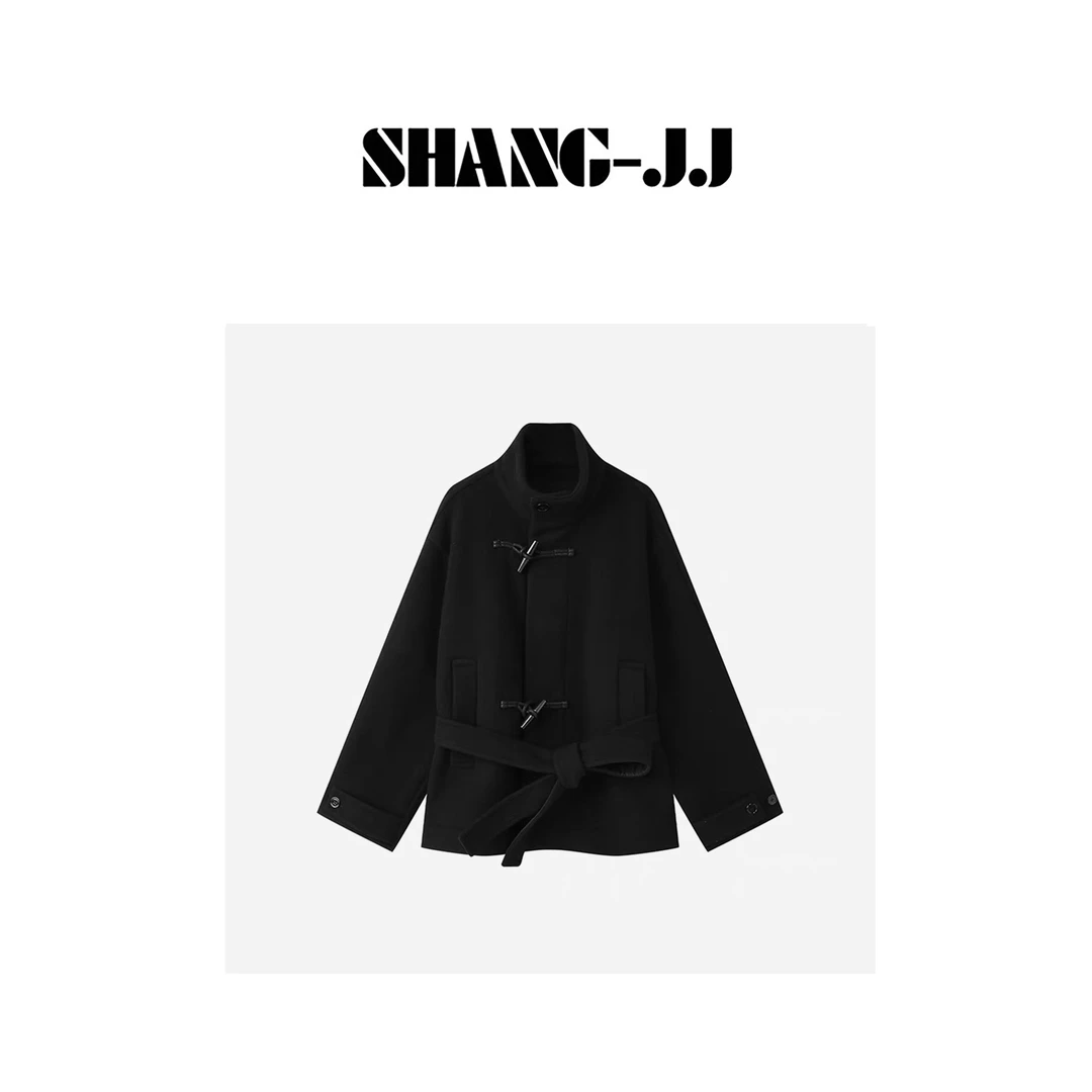 SHANG-JJ【飞机大衣】24秋冬新品满分洋毛高定工艺大衣q132808p