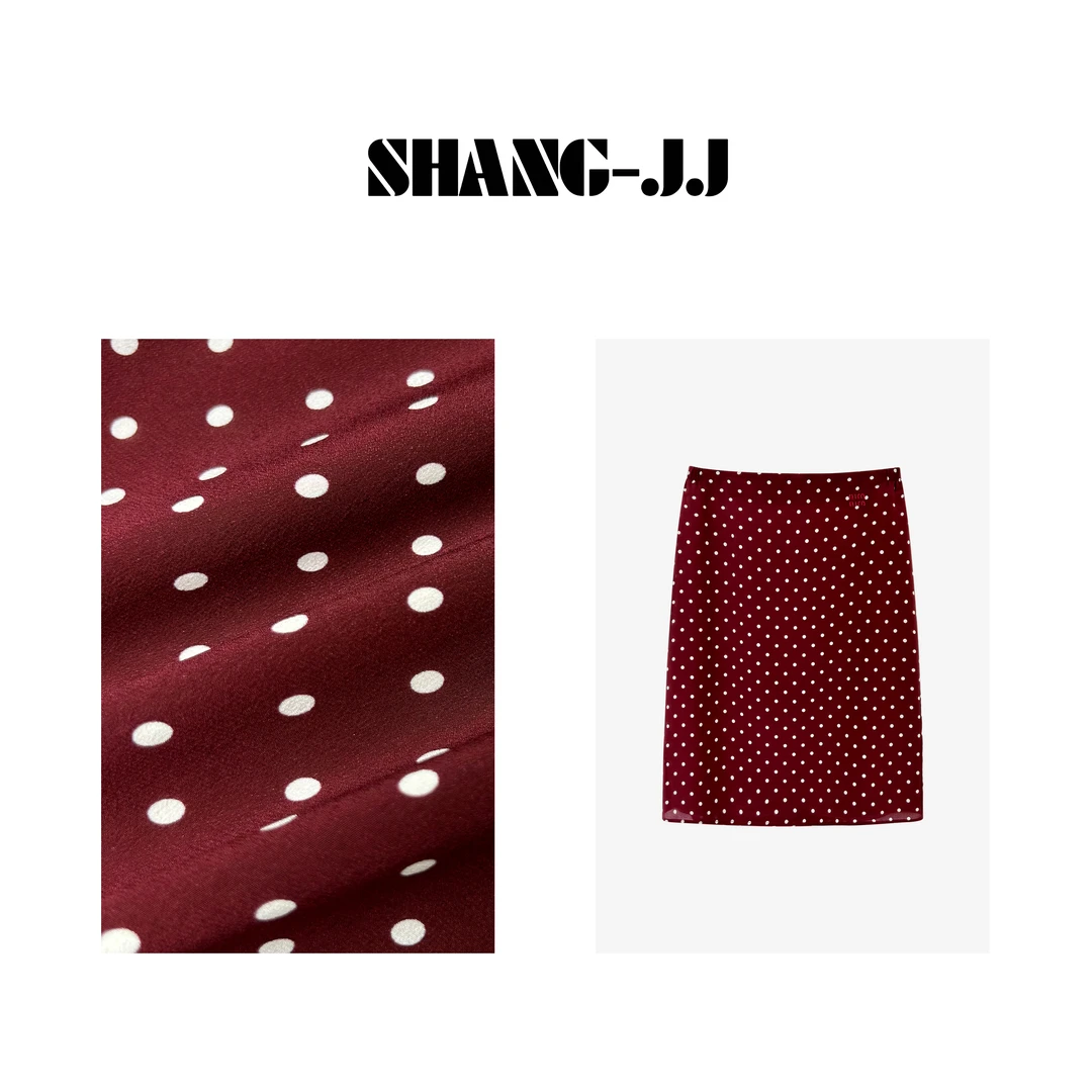 SHANG-JJ【心机波点】24款16MM真丝双绉重磅桑蚕丝半身裙q132218p