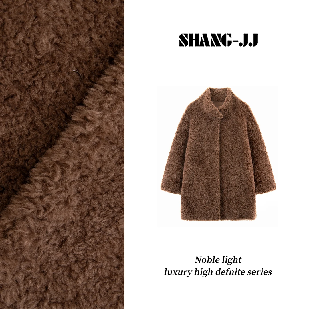 SHANG-JJ【泰迪大衣】24新款重磅羊高定高密工艺洋毛大衣q132734p