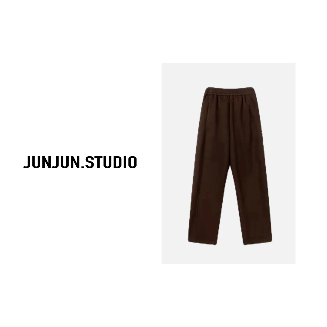 【一条过冬】“热力感”美拉德加厚宽松休闲裤q130310p