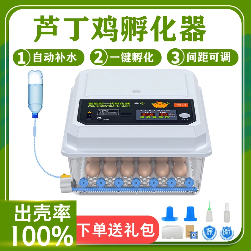 孵化器小型家用智能全自动孵化器鸡鸭鹅鸽子芦丁鸡孵蛋器家用型