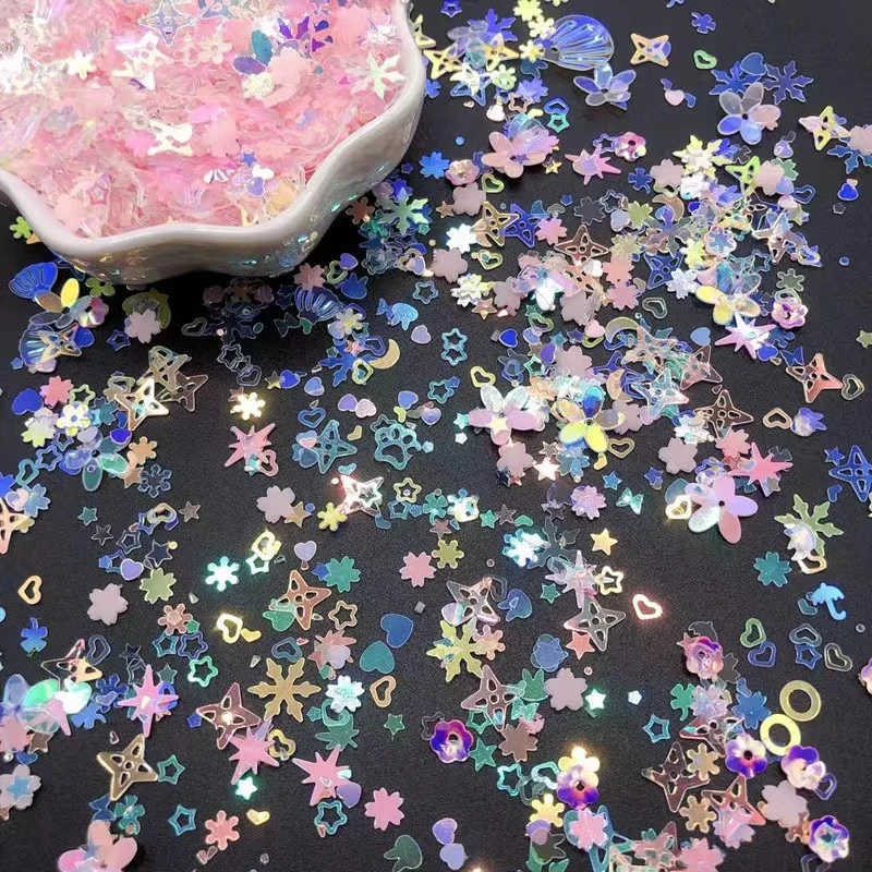 【壹家宠粉】夜光软陶透彩亮片 手工DIY饰品