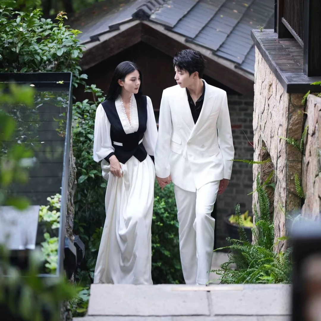 魏元高定/秋款黑白拼色上衣-0793