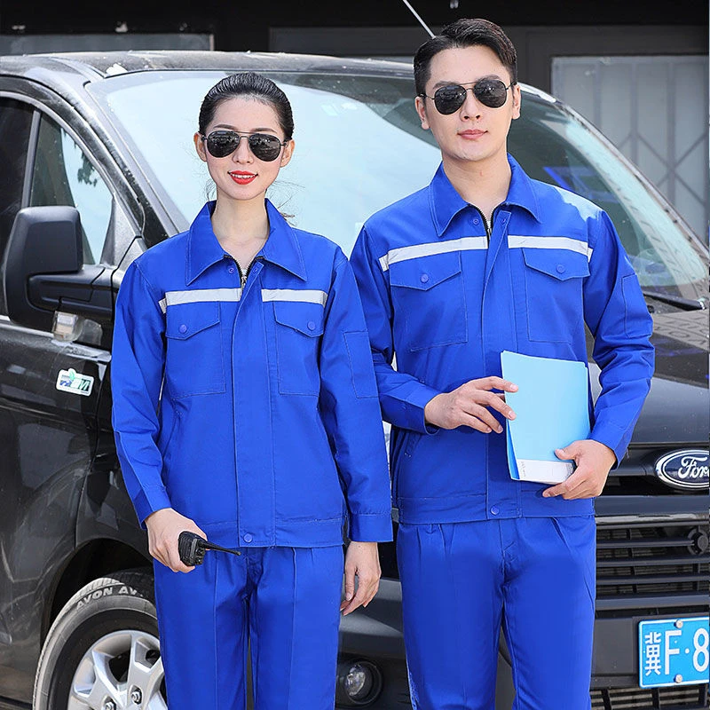 反光条春秋工作服装男加厚耐磨耐脏工装长袖工厂汽修中铁工程服