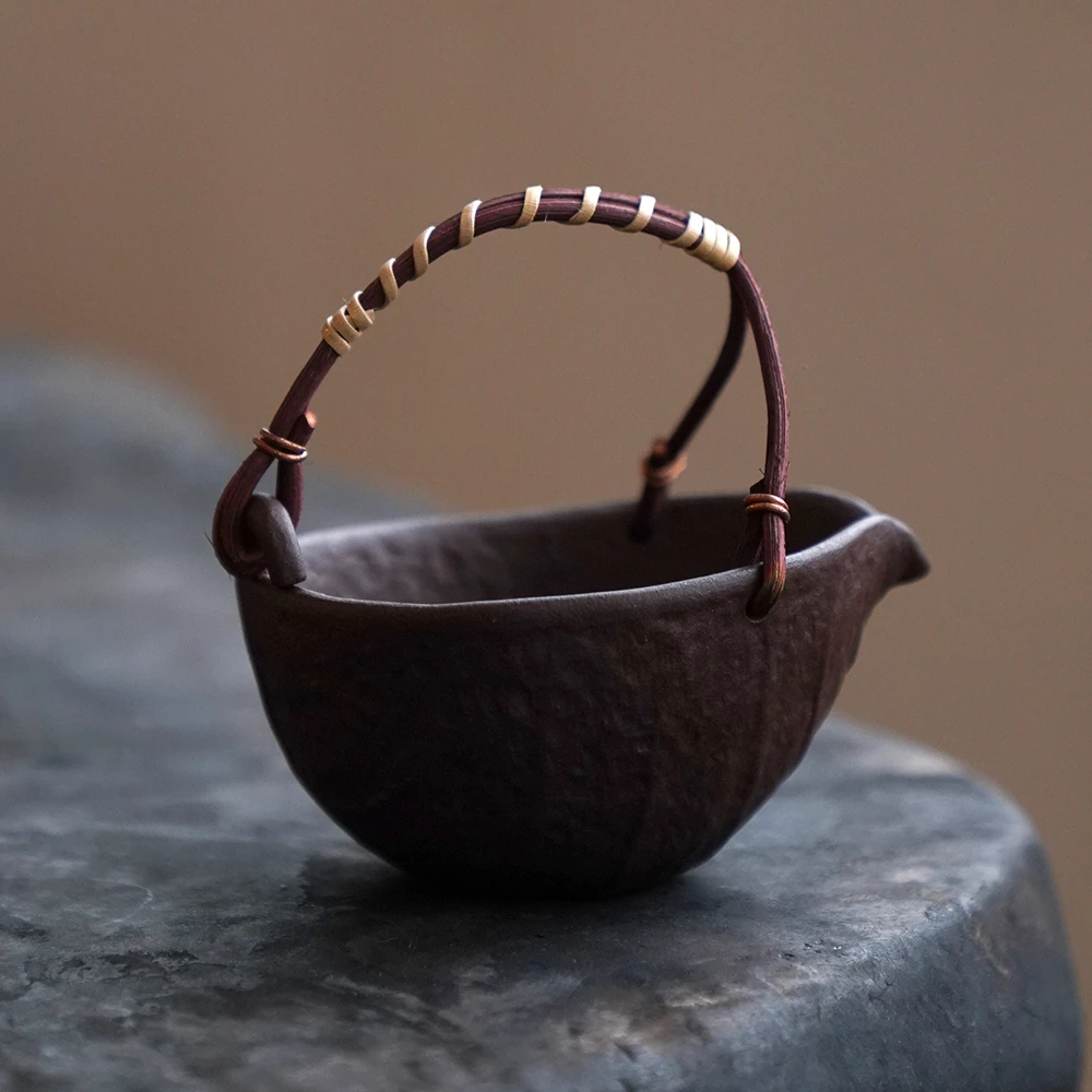 树见造物×青及丨《小号提梁残叶公道》紫泥  创意 茶道 煎茶