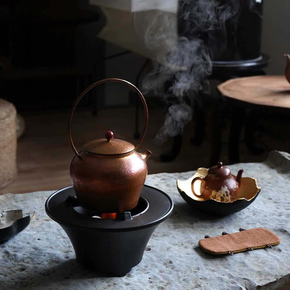 树见造物×煅朴丨《铜提梁-煮水壶》 铜 家用 茶道