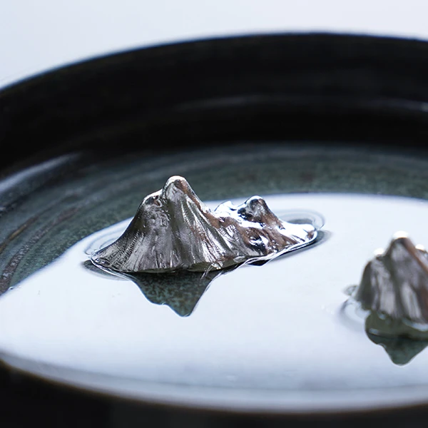 树屿集|《个性银山 黑色创意》银茶针银原创纯手工复古摆件