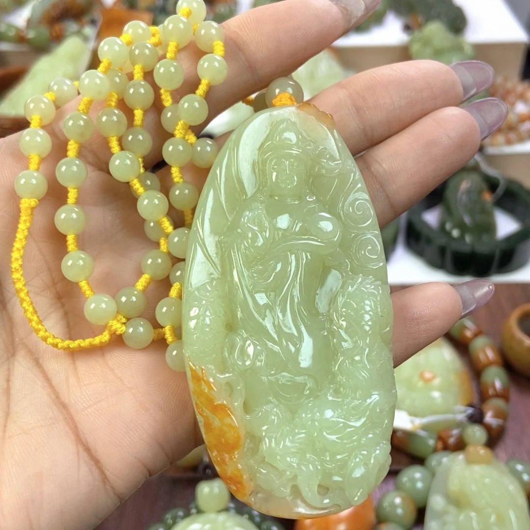 岫岩河磨玉（透闪石质玉）颈饰未镶嵌与**争