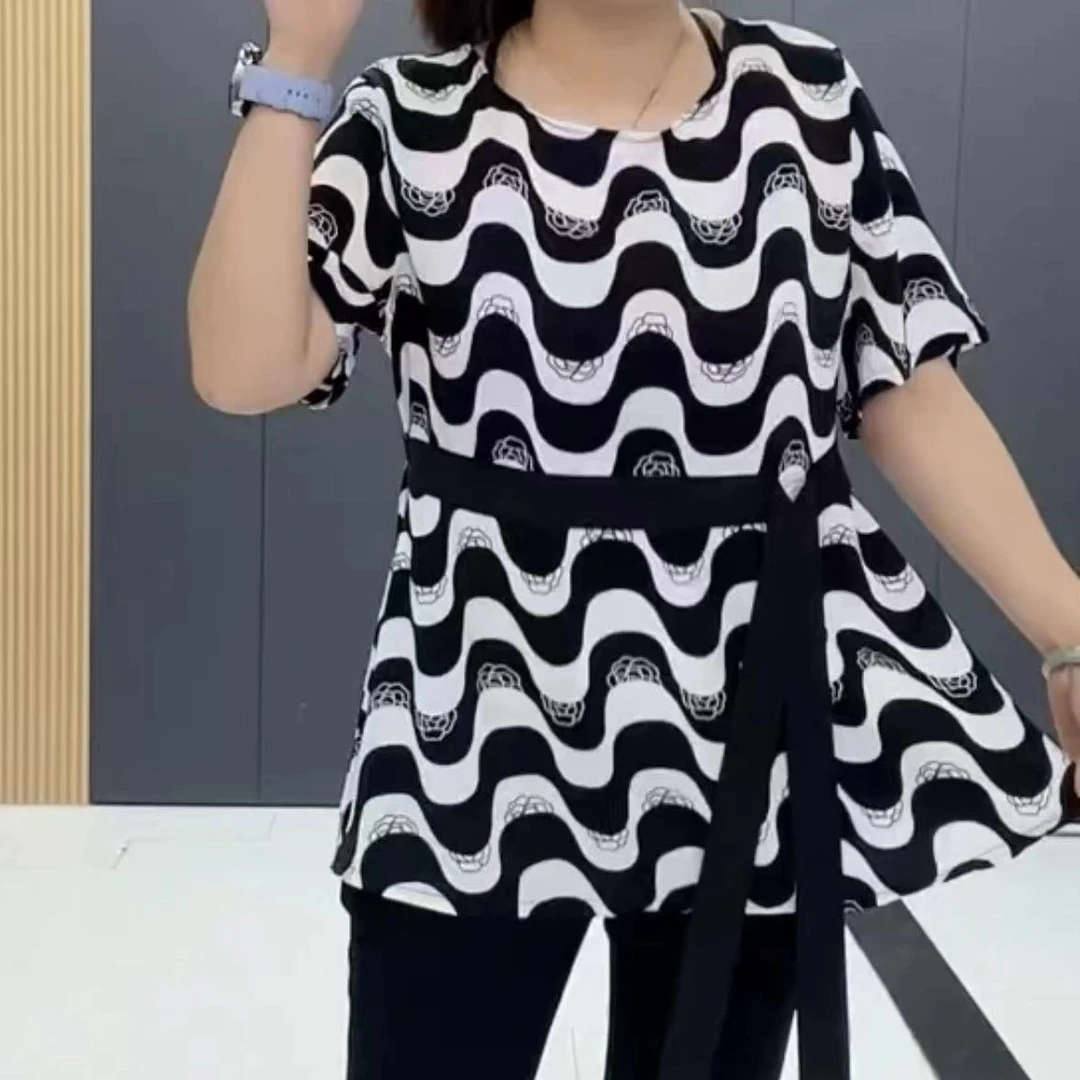 OSD838款夏季时尚休闲百搭遮肚显瘦宽松衣