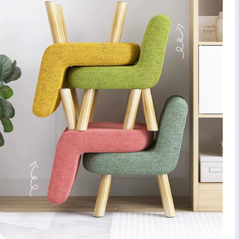 凳子家用靠背小椅子客厅沙发脚踏穿鞋凳实木小板凳矮凳门口换鞋凳