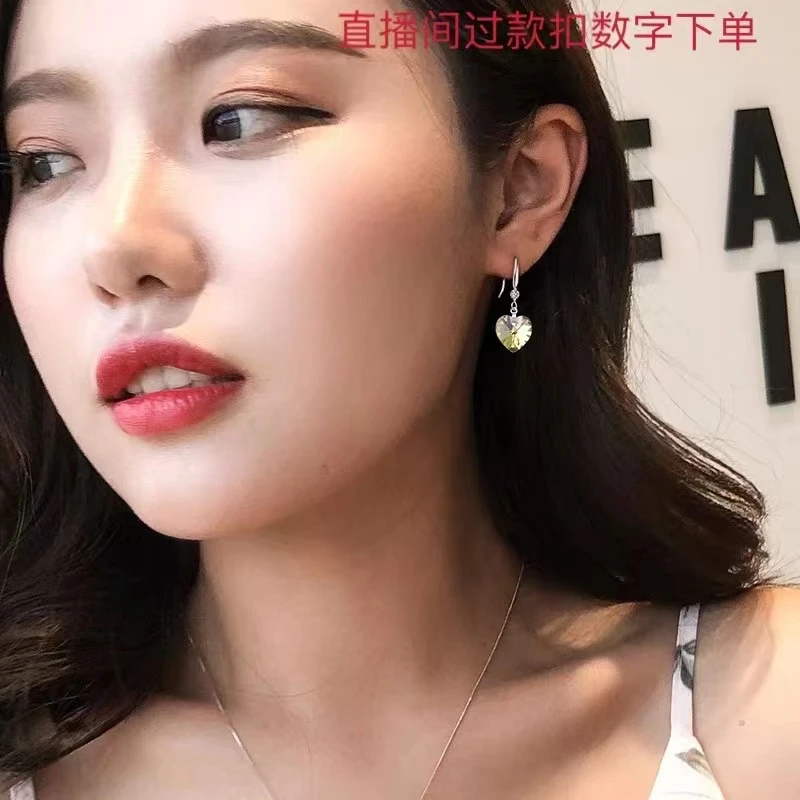 铜合金仿水晶耳饰 仿水晶耳环A2施华时尚夏季气质超闪款