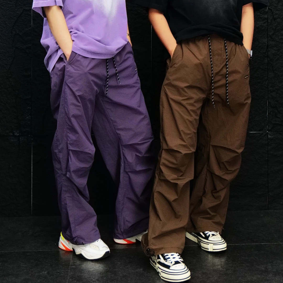 夏季款户外透气速干凉感伞兵裤百搭运动休闲腰带宽松情侣款休闲裤