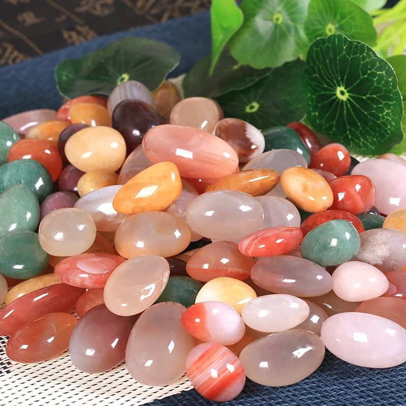 南京雨花石天然鹅卵石多肉铺面鱼缸造景石水培彩色小石头绿植装饰