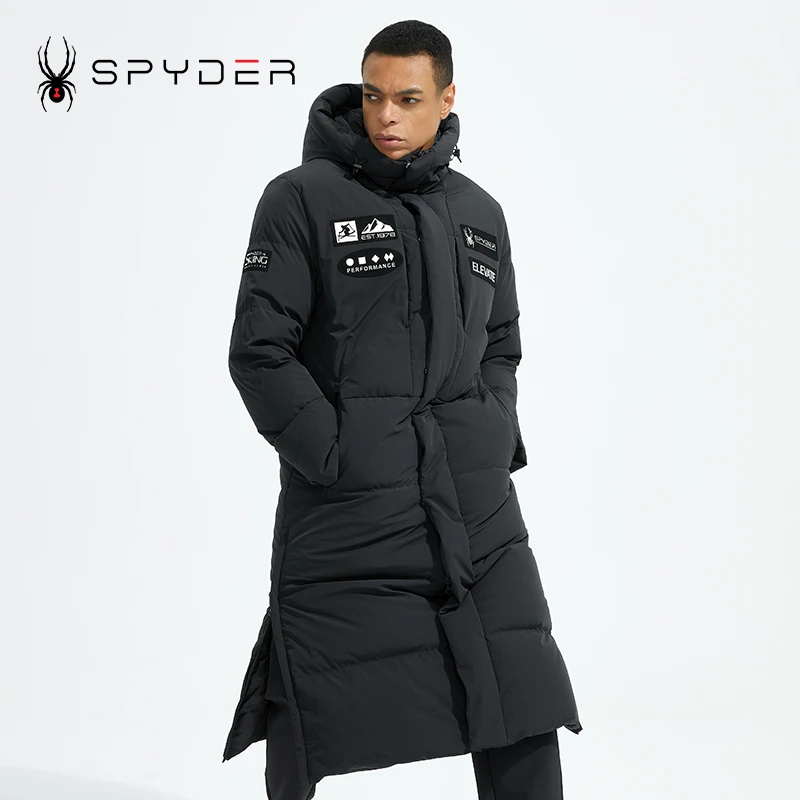 SPYDER蜘蛛冬季新品男子长款保暖加厚鹅绒SKI LIFE羽绒服22CF223M
