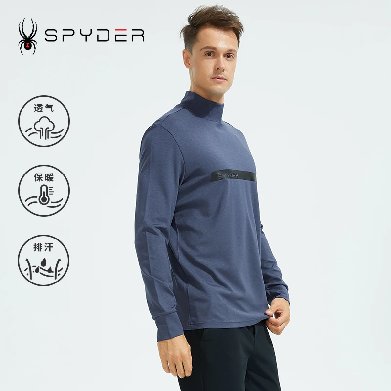 SPYDER秋冬内搭356 STYLE3D打印弹力透气排汗长袖T恤22CR401M