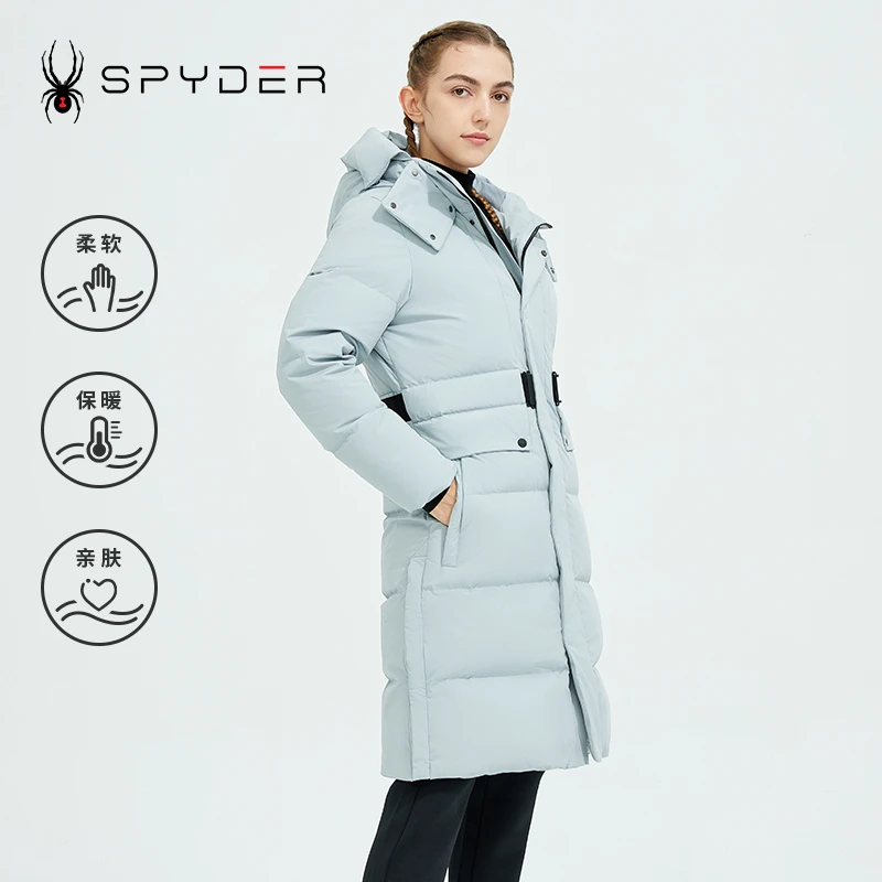 SPYDER 蜘蛛雪服秋冬女子SKI LIFE修身长款保暖羽绒服 21CF224W