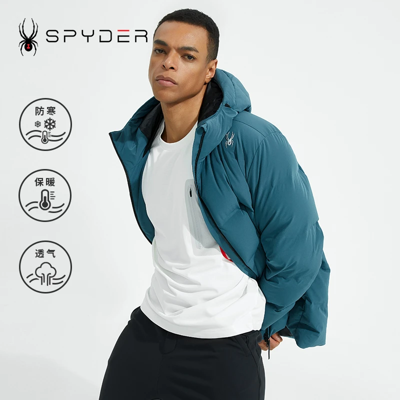 SPYDER 蜘蛛秋冬男子SKI LIFE时尚个性保暖防寒羽绒服22CF217M