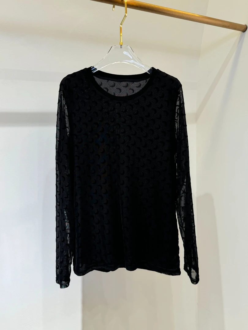 【深圳霞姐】春夏定制大码女装月亮黑色长袖上衣打底