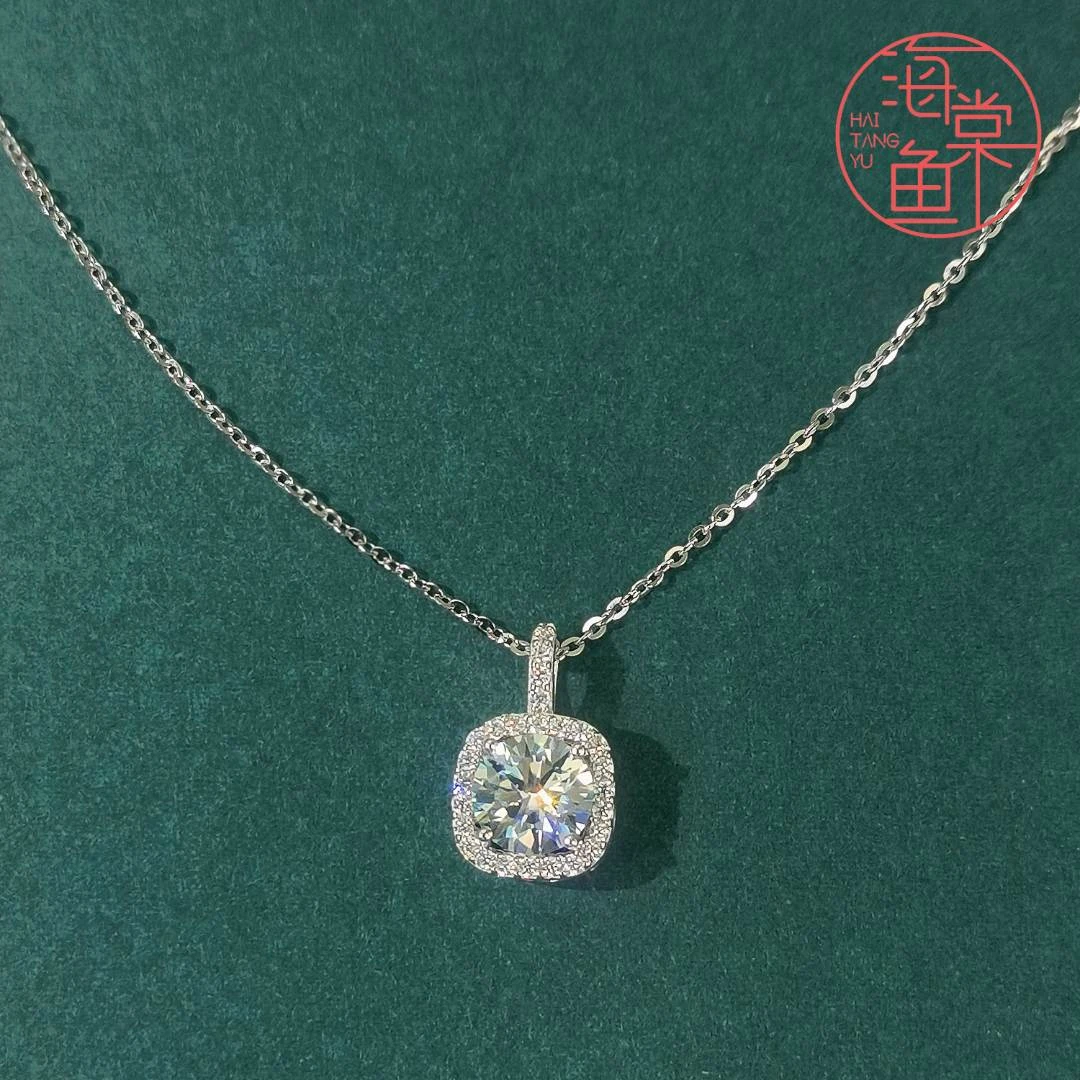 YS243【莫桑】一克拉的眼泪《蓝》项链