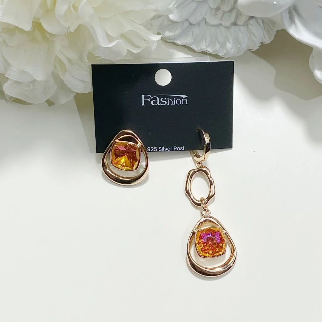 EH860【施华洛】落日熔金耳环