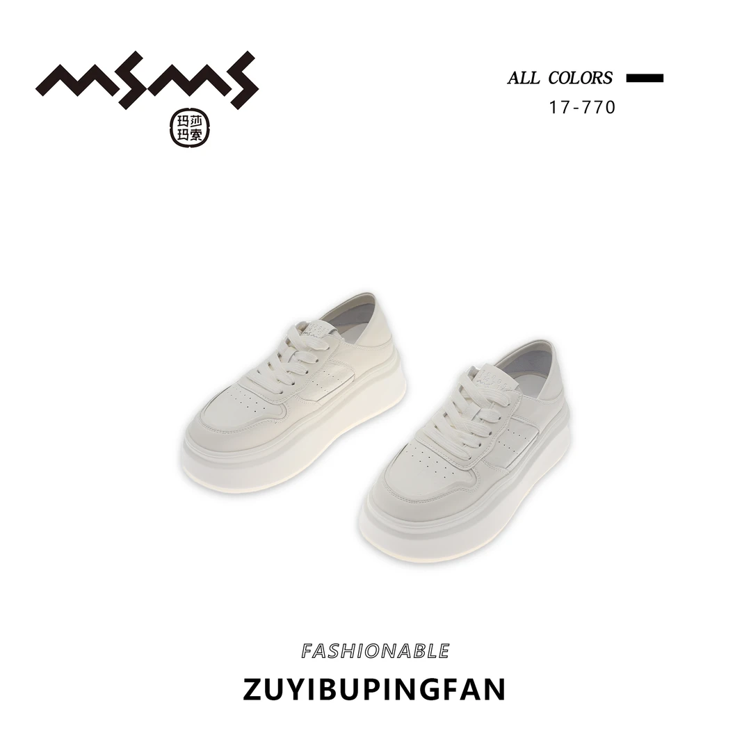 【玛莎玛索】17-770春季时尚厚底圆头低帮款潮流女新款休闲板鞋