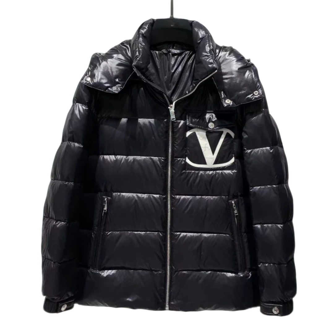 VENATENO2024秋冬新款秋冬时尚亮面羽绒服连帽高品质羽绒服
